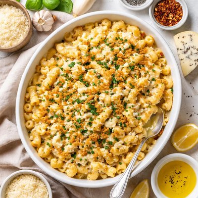 Image of Macaroni with Fontina and Gorgonzola Cheeses
