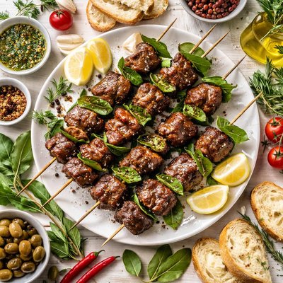 Image of Madeira Beef and Bay Leaf Kebabs Espetada