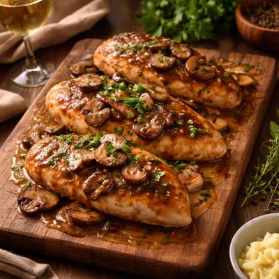 Image of Madeira Chicken with Mushrooms