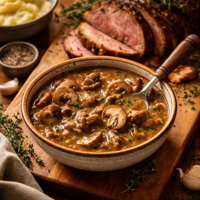 Image of Madeira Mushroom Gravy to Go with Oven Roast