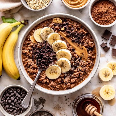 Image of Magical Creamy Chocolate Banana Oatmeal