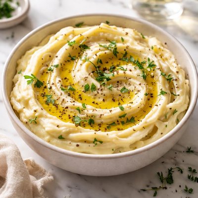 Image of Magnificent Mashed Potatoes with Olive Oil and Herbs