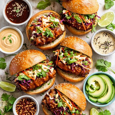 Image of Mahi Mahi Burgers with Ginger and Hoisin
