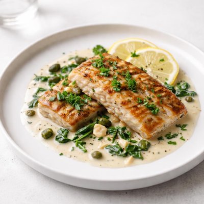 Image of Mahi Mahi in Caper Garlic Cream Sauce