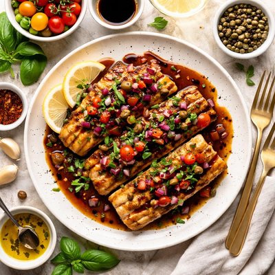 Mahi Mahi with Balsamic Wine Sauce Recipe