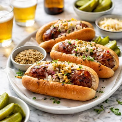 Image of Make Ahead Grilled Brats and Beer Wisconsin Style