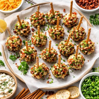 Image of Make Ahead Mini Cheese Bacon Balls