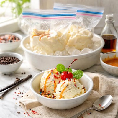 Image of Make Your Own Vanilla Ice Cream in Baggies