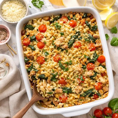 Image of Makeover Spinach Tuna Casserole