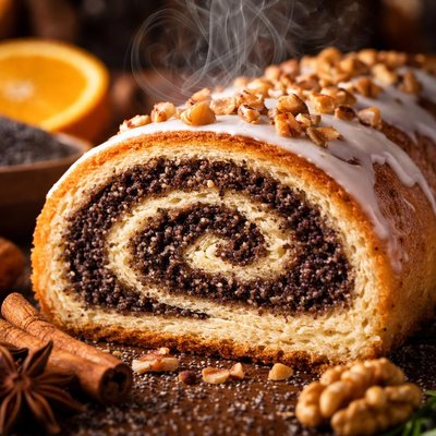 Image of Makowiec Poppy Seed Cake Roll