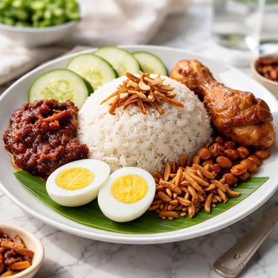 Image of Malaysian Coconut Milk Rice Nasi Lemak