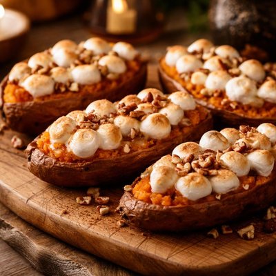 Image of Mallow Topped Sweet Potatoes