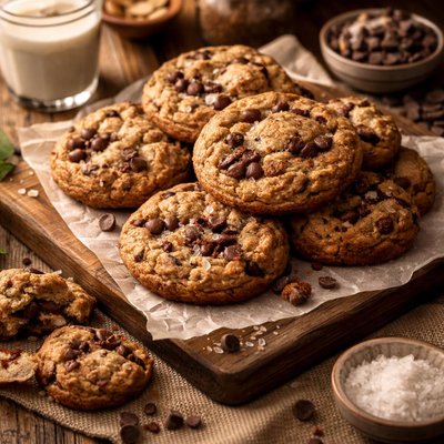Image of Malted Chocolate Chip Cookies Vegan