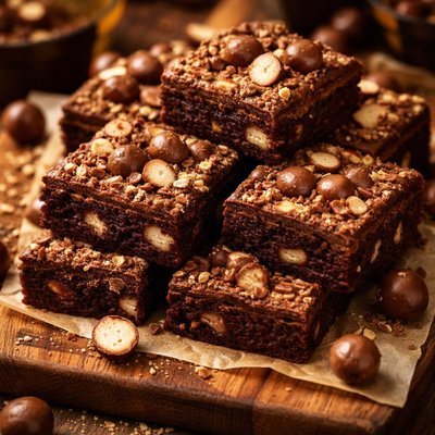 Image of Malted Milk Ball Brownies