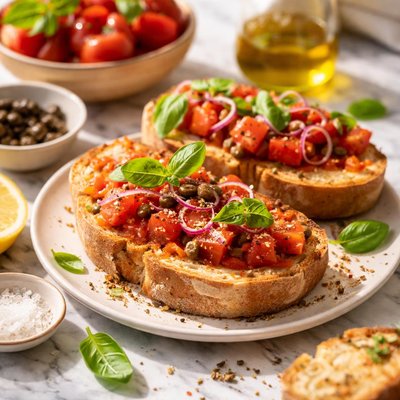 Image of Maltese Bread with Tomatoes Hobz Biz Zejt