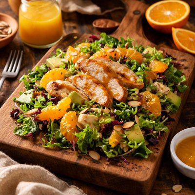 Image of Mandarin Chicken Salad with Orange Juice Dressing