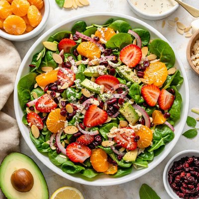 Image of Mandarin Spinach Salad with Poppy Seed Dressing