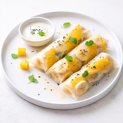 Image of Mango and Banana Spring Rolls