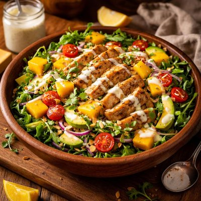 Image of Mango and Chicken Salad with Buttermilk Dressing