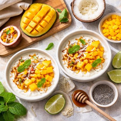 Image of Mango and Coconut Pudding