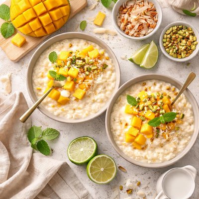 Image of Mango and Coconut Rice Pudding