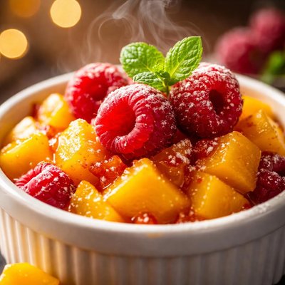 Image of Mango and Raspberry Dessert