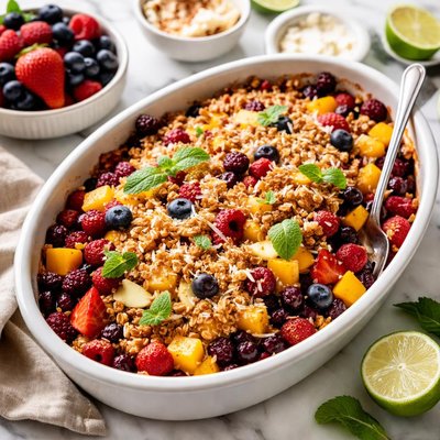 Image of Mango Berry Coconut Crisp
