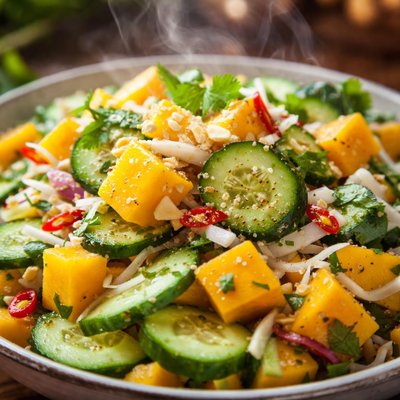Image of Mango Cococut Cucumber Salad