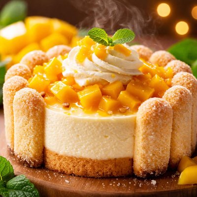 Image of Mango Creamy Cheese Charlotte