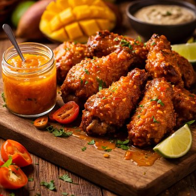 Image of Mango Garlic Habanero Sauce for Chicken Wings