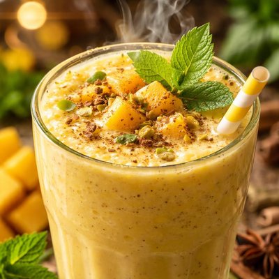 Image of Mango Mint Lassi with Indian Sweet Spices