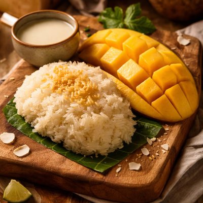 Image of Mango on Sticky Rice Kow Neuw Mamwaung