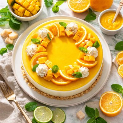 Image of Mango Orange Mousse Cake