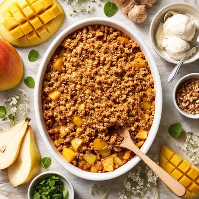 Image of Mango Pear and Ginger Crumble