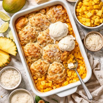 Image of Mango Pineapple Cobbler