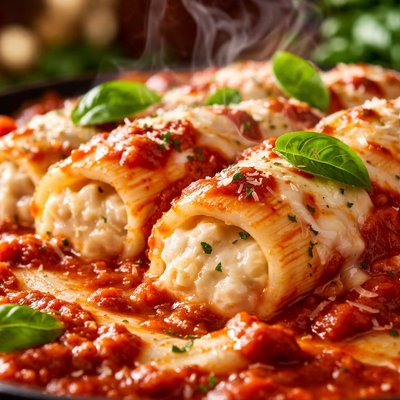 Image of Manicotti with Three Cheeses