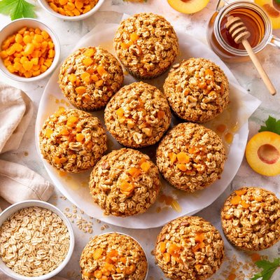 Image of Maple Apricot Oatmeal Muffins