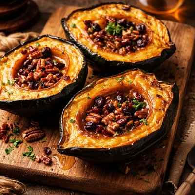 Image of Maple Baked Acorn Squash