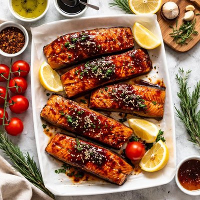 Image of Maple Balsamic Glazed Salmon
