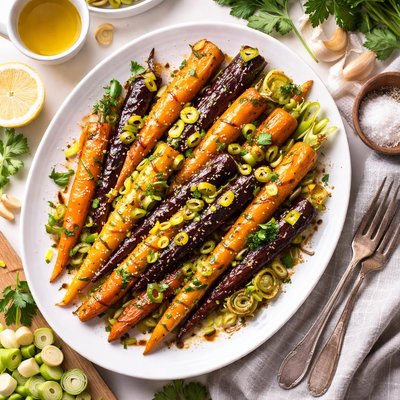 Image of Maple Carrots with Leeks