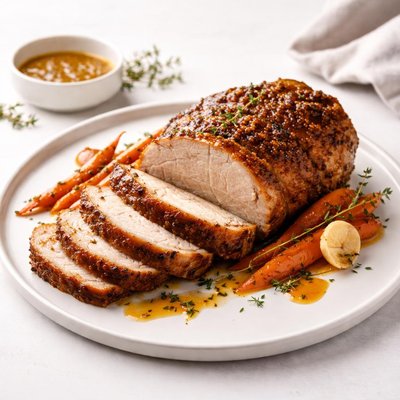 Image of Maple Mustard Glazed Pork Roast