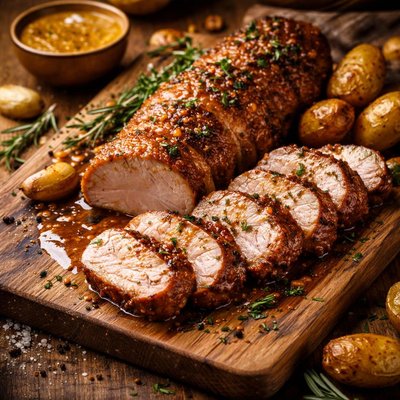 Image of Maple Mustard Glazed Pork Tenderloin