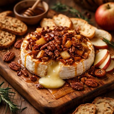 Image of Maple Pecan Apple Stuffed Brie