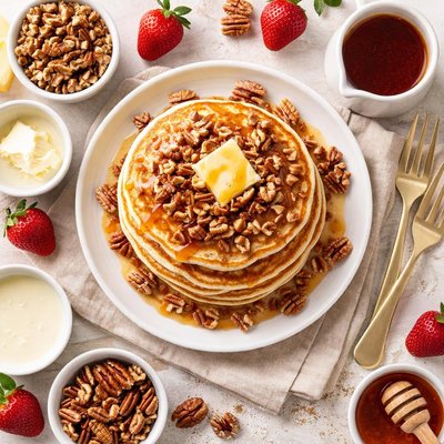Image of Maple Pecan Buttermilk Pancakes