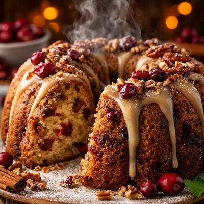 Image of Maple Pecan Cranberry Bundt Cake