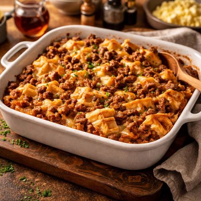 Image of Maple Sausage and Waffle Casserole