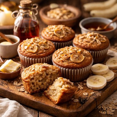 Image of Maple Syrup Banana Muffins