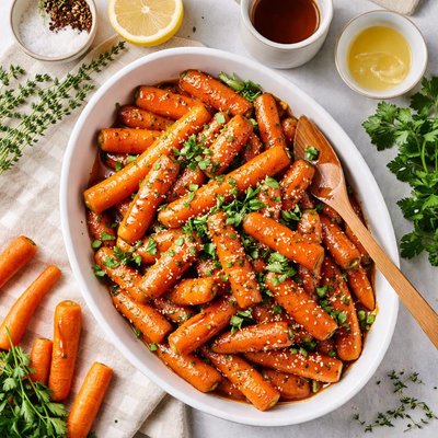 Image of Maple Syrup Glazed Baby Carrots