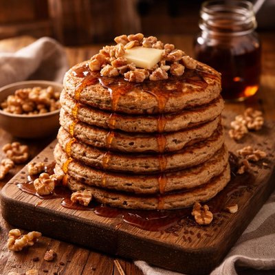 Image of Maple Walnut Flax Pancakes