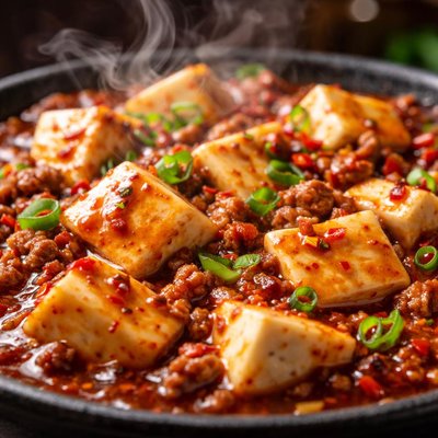 Image of Mapo Dofu Spicy Tofu with Meat Sauce Szechwan Style